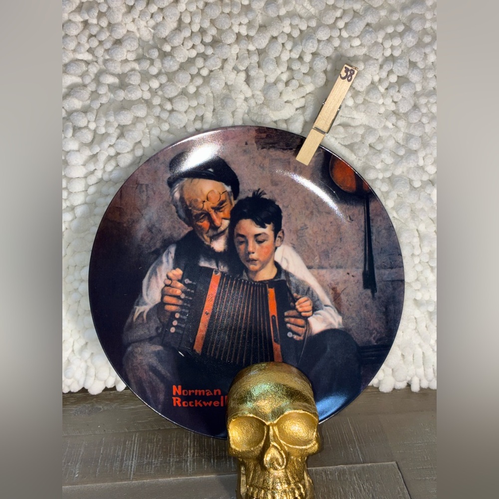 Norman Rockwell Decorative Plate The Music Maker